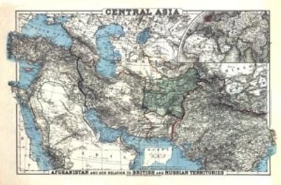 Antique Map of Central Asia from 1885