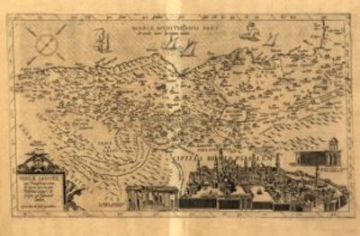 Antique Map of Palestine 1600's