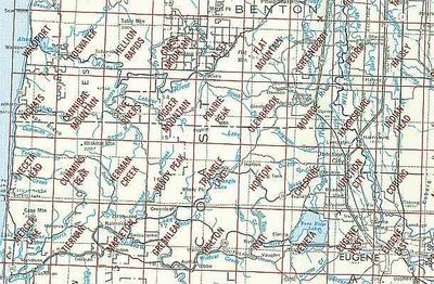 Eugene (and Waldport) OR Area USGS 1:24K Topo Map Index