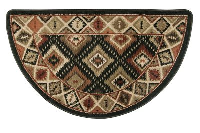 Southwest Olefin Half Round Hearth Rug