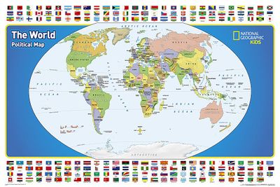 Kids World Map by National Geographic