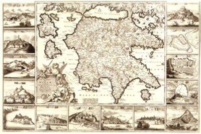 Antique Map of Greece 1688