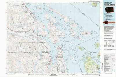 Roche Harbor Area USGS Topographic Map 1 to 100k Scale