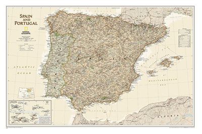 Spain & Portugal Wall Map, Executive Series by National Geographic