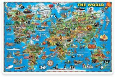 World Illustrated Placemat Dinos