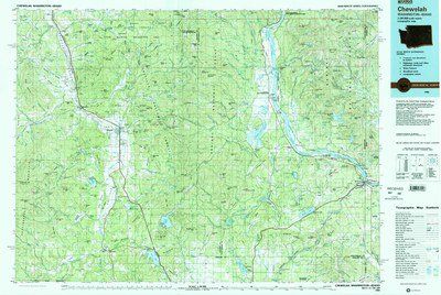 Chewelah Washington Area USGS Topographic Map 1 to 100k scale