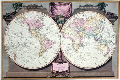 World 1808 Antique Map by Historic Urban Plans