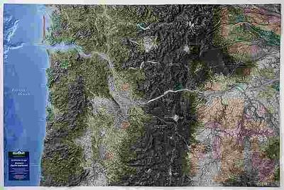 Portland Area Raised Relief Map by Summit 3D