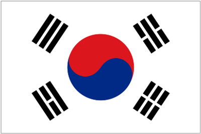 South Korea Flags Stickers Patches Decal