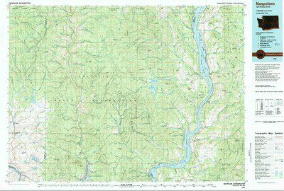 Nespelem, 1:100,000 USGS Map