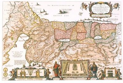 Antique Map of Holy Lands 1650