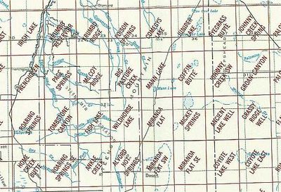 Steens Mountain OR Area USGS 1:24K Topo Map Index