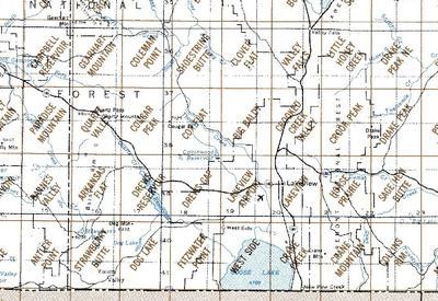Lakeview Oregon Area Index Map for USGS 1 to 24k Topographic Quad Maps