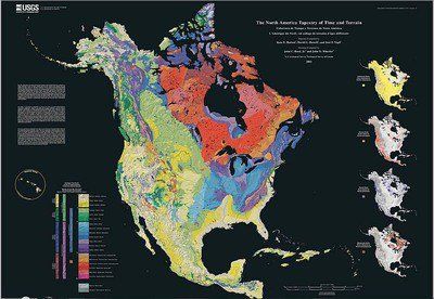 Tapestry of Time and Terrain: North America Geologic Map by USGS