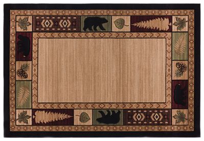 Cabin Bears Marching Hearth Rug