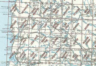 Nehalem River Area USGS 1:24K Topo Map Index