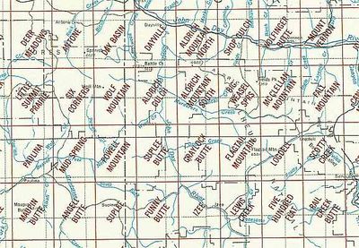 Dayville OR Area USGS 1:24K Topo Map Index