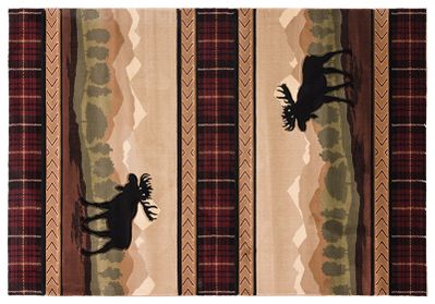 Cabin Moose Kingdom Hearth Rug