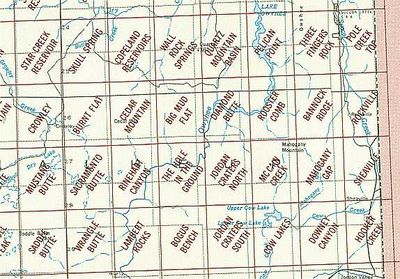 Mahogany Mountain OR Area USGS 1:24K Topo Map Index