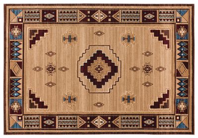 Cabin Southwest Tan Hearth Rug