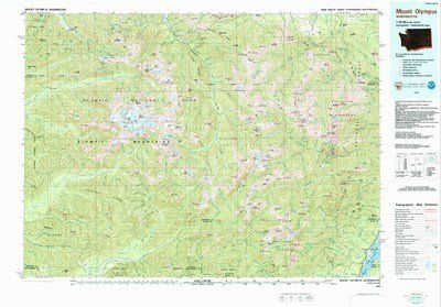 Mount Olympus, 1:100,000 USGS Map