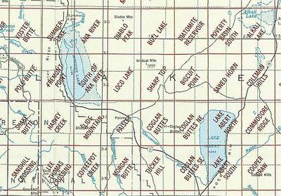 Lake Abert OR Area USGS 1:24K Topo Map Index