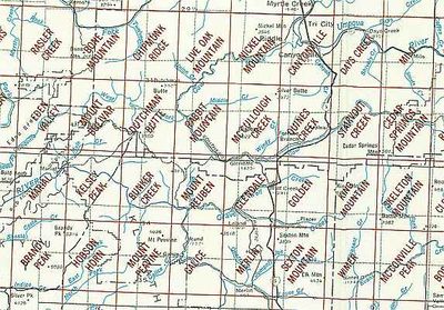 Canyonville OR Area USGS 1:24K Topo Map Index