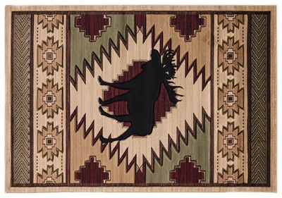 Cabin Moose Southwest Hearth Rug