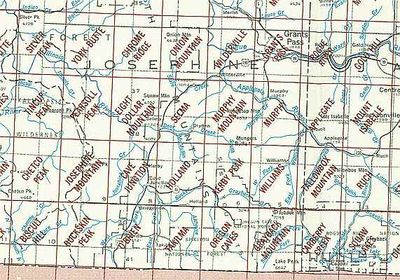 Grants Pass OR Area USGS 1:24K Topo Map Index