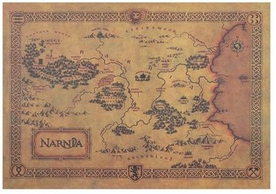 Chronicles of Narnia Wall Map Illustration