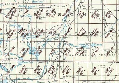 La Pine OR Area USGS 1:24K Topo Map Index