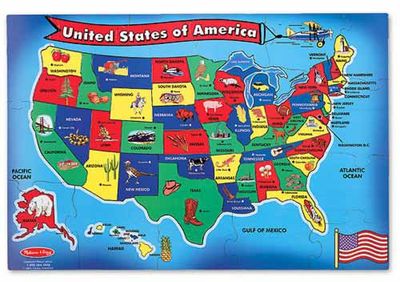 United States Floor Puzzle for Kids 2 x 3