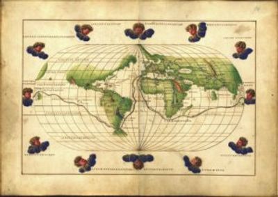 World 1544 Antique Map Replica