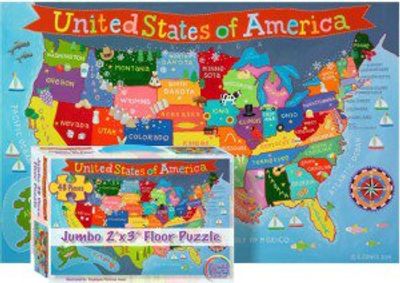 USA Jumbo Kids Puzzle 48 Pieces