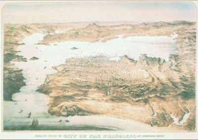 San Francisco 1868 Antique Map