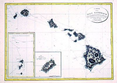 Antique Map of Hawaiian Islands 1794