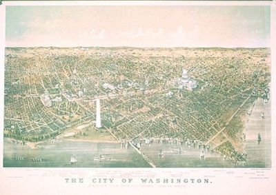 Washington DC 1892 Antique Map