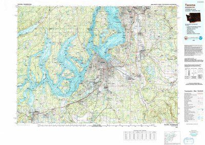 Tacoma, 1:100,000 USGS Map