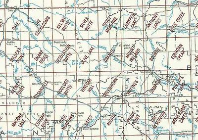 Bates OR Area USGS 1:24K Topo Map Index