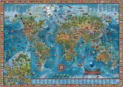 Amazing Kids Illustrated World Wall Map