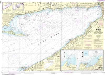 Nautical Chart 14838 Lake Erie Buffalo to Erie