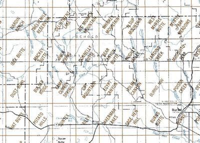 Burns Area 1:24K USGS Topo Maps