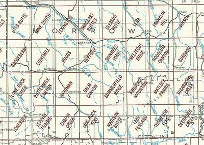 Heppner OR Area USGS 1:24K Topo Map Index