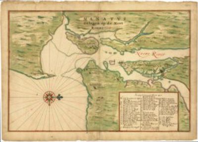New York City 1639 Antique Map Replica