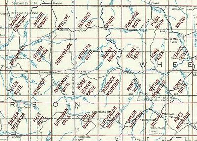 Stephenson Mountain OR Area USGS 1:24K Topo Map Index