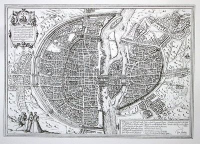 Antique Map of Paris 1572