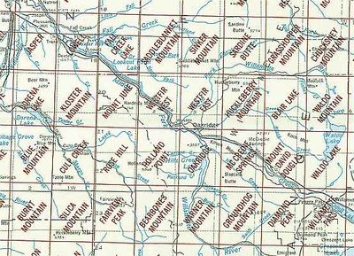 Oakridge OR Area USGS 1:24K Topo Map Index