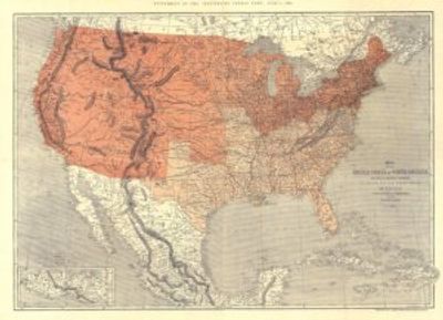 United States 1861 Antique Map Replica