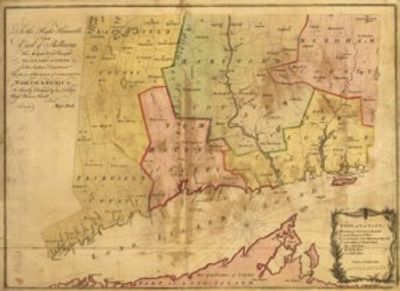 Antique Map of Connecticut 1766