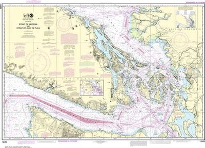 Nautical Chart 18400 Straits of Georgia and Juan de Fuca NOAA